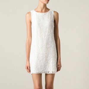 Alice and Olivia beaded white shift dress (size 2)